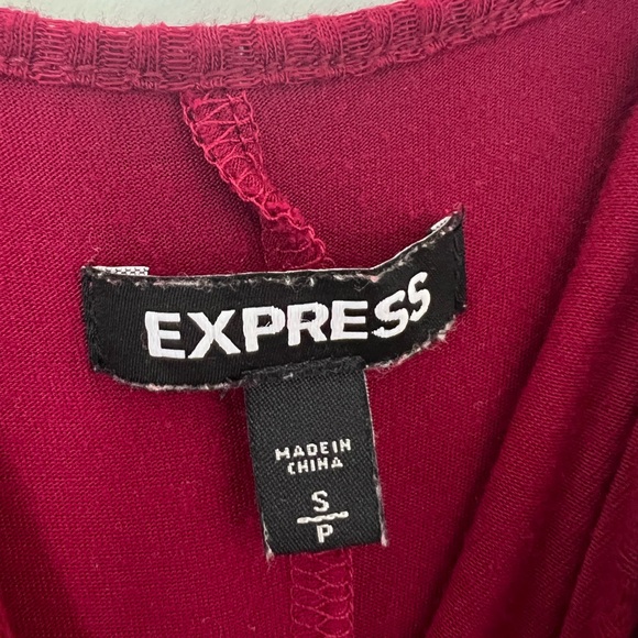 Express Maroon Ribbed Bodycon Midi Dress - Picture 4 of 6